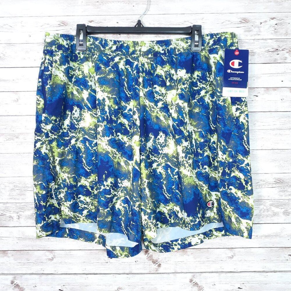 Champion Mens Sport Shorts 2XL Pull On Moisture Wick Quick Dry Drawstring 190A